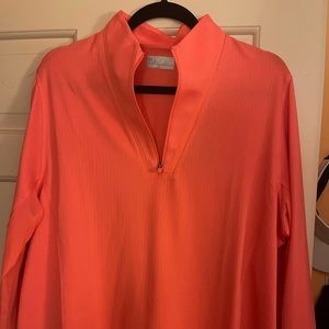 Callaway Women’s Quarterzip Golf Coral Pullover Size XXL